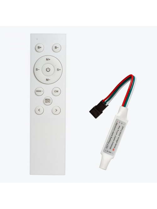 Контроллер для адресной светодиодной ленты CCT с пультом RF, DC12-24V, IP20, 3000K/4000K/6500K 1х2048 пиксельный PANLIGHT