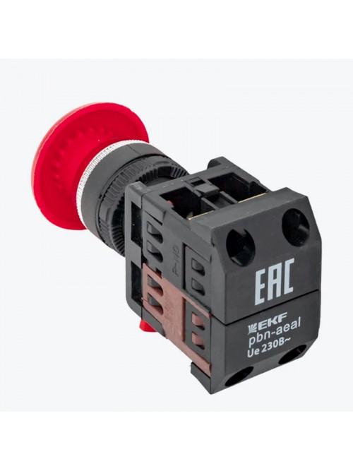 Кнопка AEAL-22 красная с фиксацией NO+NC Грибок EKF PROxima