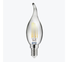 Bec LED filament flame Vintage fumuriu C37 4W 240Lm E14 2700K LD-C35FP4-30L GTV