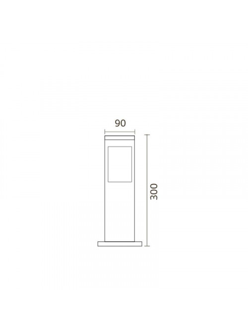 Садово-парковый светильник KAVAK/SQ-3 черный макс.60W IP44 230V E27 075-015-0003