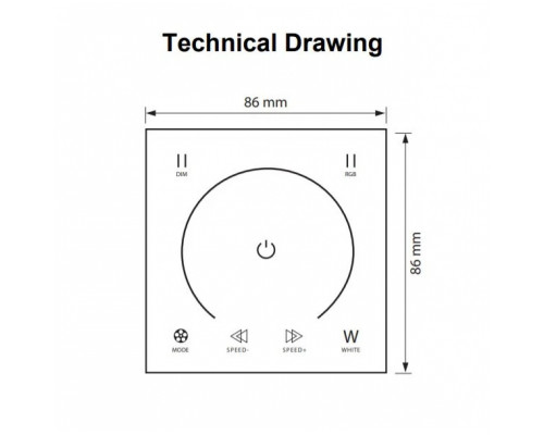 Контроллер для светодиодной ленты RGB Touch встраиваемый DC12-24V 4A IP20 100-004-0288