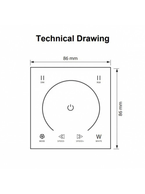 Контроллер для светодиодной ленты RGB Touch встраиваемый DC12-24V 4A IP20 100-004-0288