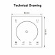 Контроллер для светодиодной ленты RGB Touch встраиваемый DC12-24V 4A IP20 100-004-0288