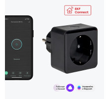 Умная розетка EKF Сonnect PRO Wi-Fi черная RCS-2-WF EKF Сonnect PRO