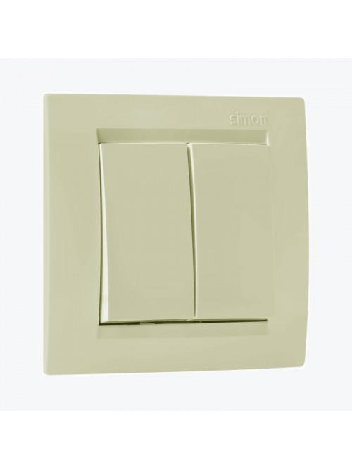 Intrerupator dublu ivoar 1591398-031 SIMON 15