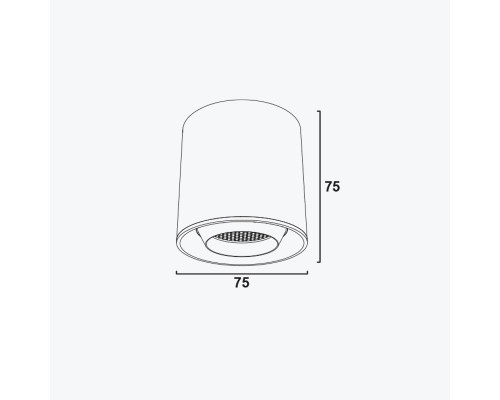 LED spot magnetică negru 6W,4000K,DC48V,75MM PANLIGHT ULTRA SLIM PL-6MTS-BK