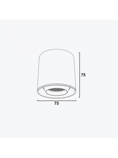 Светильник спот на магнитную шину черный 6Вт,4000K,DC48V,75MM PANLIGHT ULTRA SLIM PL-6MTS-BK
