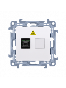Priza unitara fibra optica SC/APC alba CGS1.01/11 SIMON 10