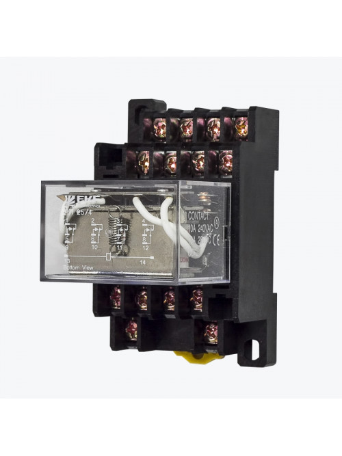 Реле промежуточное с разъемом РП 25/4 10А 24В АС rp-25-4-24 EKF PROxima