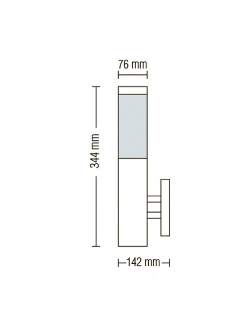Садово-парковый светильник настенный DEFNE-2 HL232 макс.60W IP44 230V E27 075-004-0002
