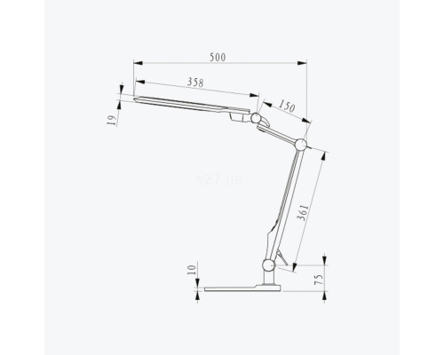Настольная светодиодная лампа 10 Вт черная