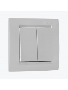 Întrerupător dublu cap scara alb 1591397-030 SIMON 15