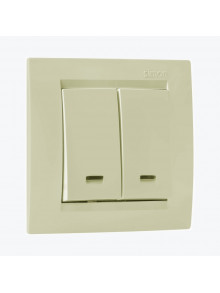 Întrerupător dublu cu indicator LED ivoar 1591392-031 SIMON 15