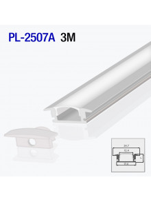 Алюминиевый профиль врезной для светодиодной ленты 3m/set 24.7*7mm PL-2507A 3m PANLIGHT