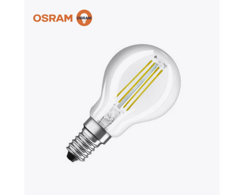 Bec LED filament OSRAM P40 4W 470Lm E14 2700K