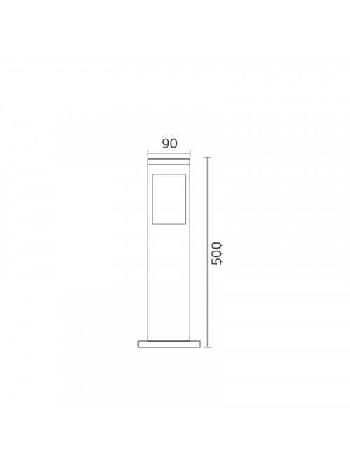 Садово-парковый светильник KAVAK/SQ-4 черный макс.60W IP44 230V E27 075-015-0004