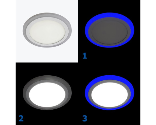 Светодиодный светильник 18W+6W 6000K+Синий PL-UL18W6B PANLIGHT