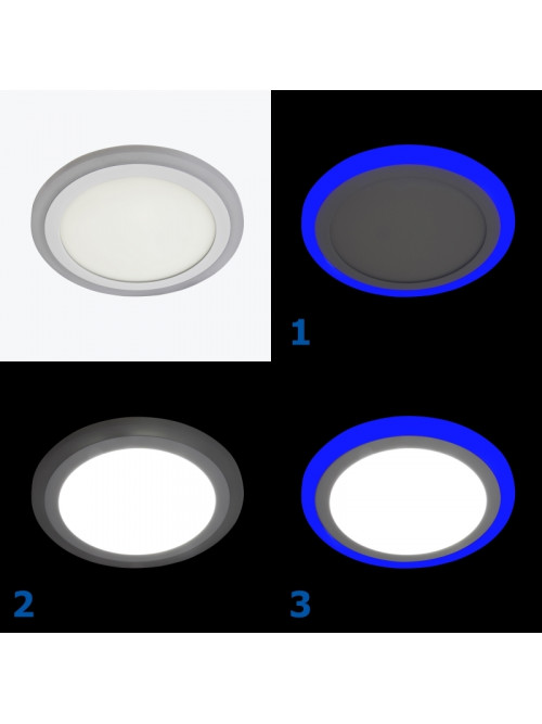 Светодиодный светильник 18W+6W 6000K+Синий PL-UL18W6B PANLIGHT