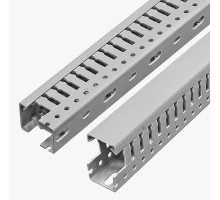Кабель-канал перфорированный ПВХ серый 25x40x2000мм AY-KA