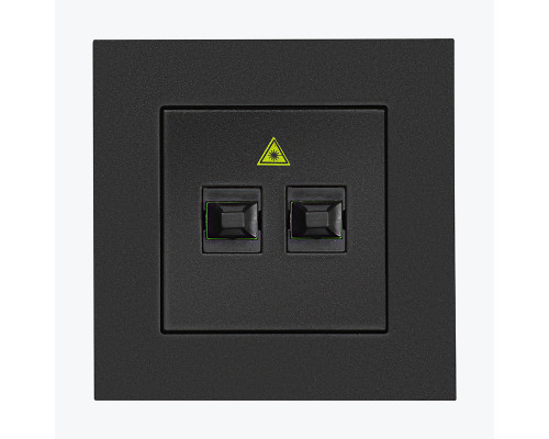 Двойная оптическая розетка черный мат TGS2.01/149 SIMON 55