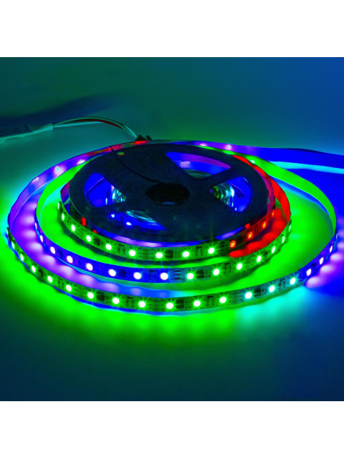 Светодиодная лента PL-5050A-N30RGB-M-12E, IP-68,12V,7,2W/m,RGB адресная,30led/m,5m PANLIGHT