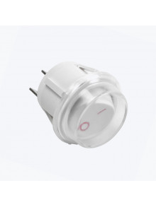 Выключатель одноклавишный круглый IP44 max.750W белый AE-WLIP44-15