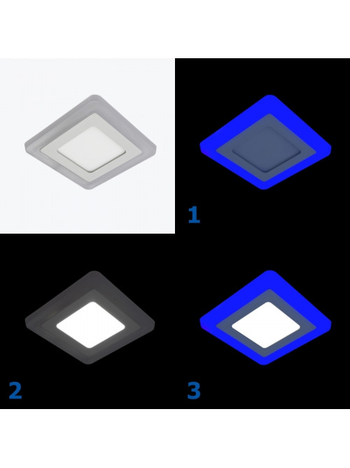 Светодиодный светильник 6W+3W 6000K+Синий PL-US6W3B PANLIGHT