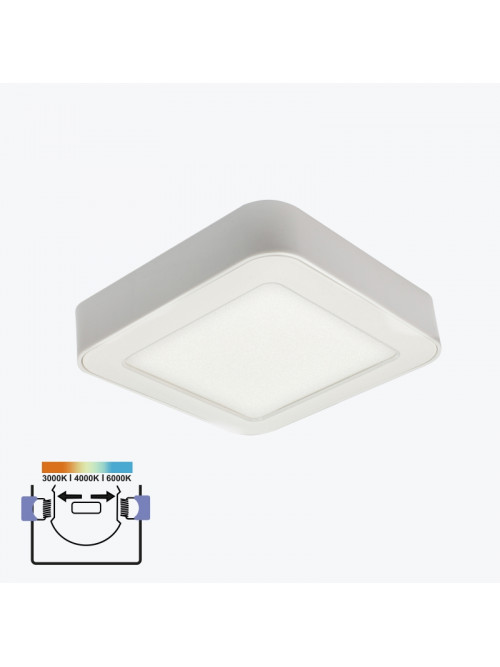 Спот LED накл/встр.12W 3CCT квадратный белый PL-US12UPP3CCT PANLIGHT