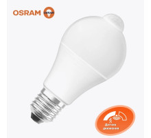 Светодиодная лампа OSRAM с датчиком движения A60 9Вт 806 Лм E27 2700K