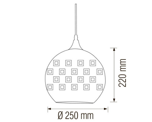 Lustra suspendata rotundă 3D