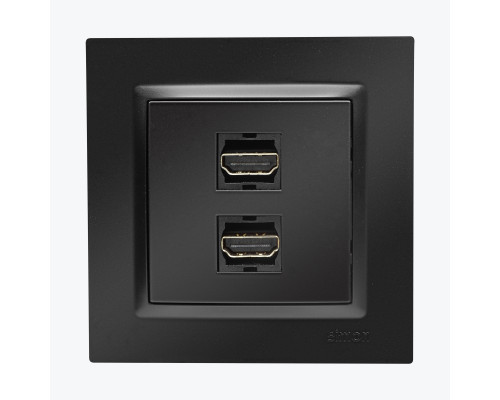 Priza dubla HDMI negru mat CGHDMI2.01/49 SIMON 10