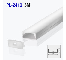 Алюминиевый профиль накладной для светодиодной ленты 3m/set 23.5*9.8mm PL-2410 3m PANLIGHT