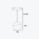 Светильник шар подвесной на магнитную шину черный 6Вт,4000K,DC48V,100MM PANLIGHT ULTRA SLIM PL-6MTO-BK
