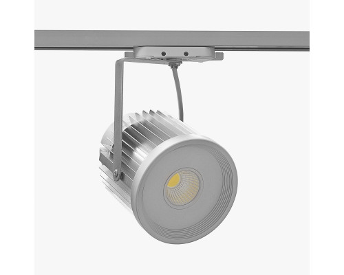 Трековый светодиодный светильник однофазный серебристый PL-TK30BP 30Вт 4100K