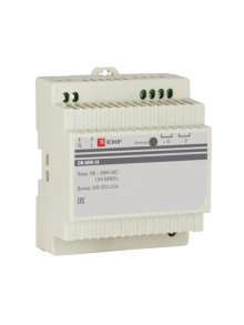 Блок питания на DIN рейку DC21,6....26,4 ВV 2,5A 60W IP20 dr-60w-24 EKF PROxima