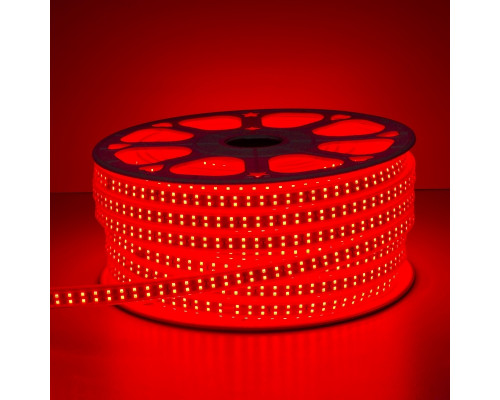 Светодиодная лента  220V  SMD2835A  7.5 Вт  IP68  (Красный)
