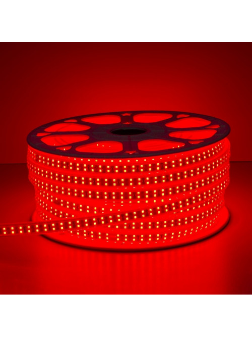 Светодиодная лента  220V  SMD2835A  7.5 Вт  IP68  (Красный)
