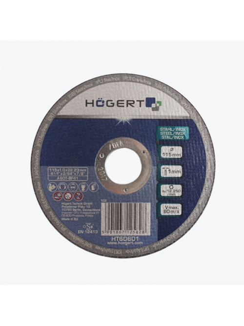 Отрезной диск по металлу 125 х 1,0 х 22,23 мм HT6D602 HOEGERT