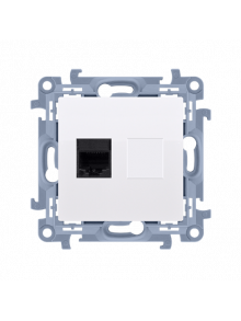 Priza calculator unitara RJ45 cat 5e alba C51.01/11 SIMON 10