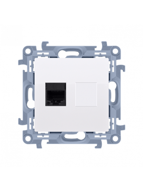 Priza calculator unitara RJ45 cat 5e alba C51.01/11 SIMON 10