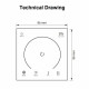 Диммер для светодиодной ленты Touch встраиваемый DC12-24V 4A IP20 100-003-0288