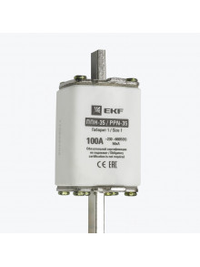 Предохранитель ППН-35 250/100А габарит 1, fus-35/250/100 EKF PROxima
