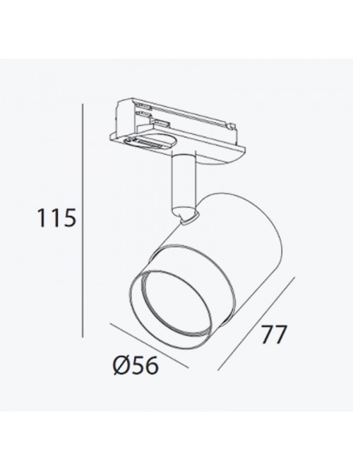Трековый светильник ORIO GU10 однофазный круглый белый/золото max.20Вт IP20 XLT-ORI-GU10-00