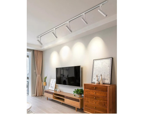 Трековый светильник GU10 однофазный круглый белый PL-23033W