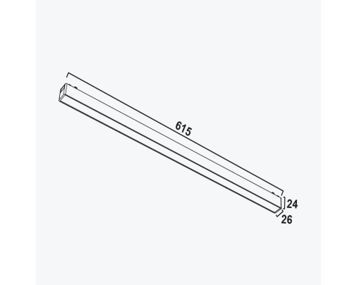 LED liniar mat magnetică negru 20W,4000K,DC 48V,615MM,PANLIGHT ULTRA SLIM PL-20MTB-BK