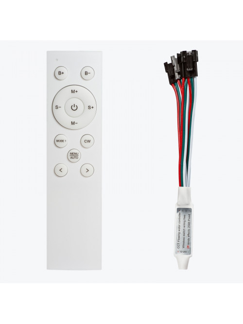 Контроллер для адресной светодиодной ленты CCT с пультом RF, DC12-24V, IP20, 3000K/4000K/6500K 4х2048 пиксельный PANLIGHT