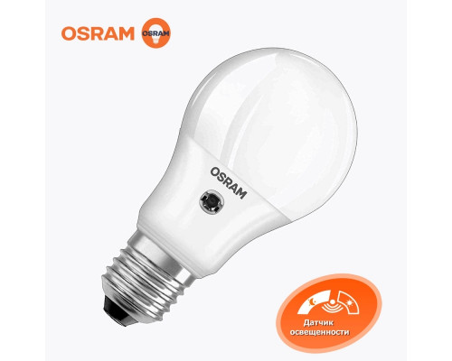 Светодиодная лампа OSRAM с сенсором день-ночь A75 11Вт 1055 Лм E27 2700K