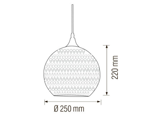 Lustra suspendata rotundă 3D