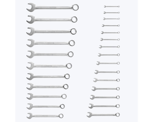 Набор комбинированных ключей 6-32 мм, 26 шт., сталь CrV, DIN 3113 HT1W496 HOEGERT