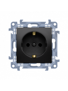 Priza euro cu impamantare negru mat CGSZ1.01/49 SIMON 10